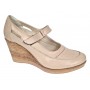 Marimea 37 Pantofi dama cu platforma din piele naturala Bej P9154BEJ